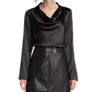 Worthington Womens Cowl Neck Long Sleeve Blouse Size S